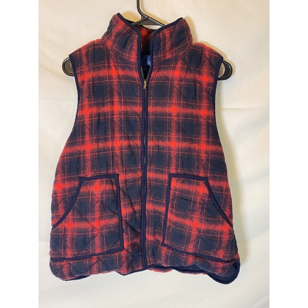 Buffalo Plaid Cabincore Vest Women’s Medium Outdoors Eccentric Grandpa Grunge